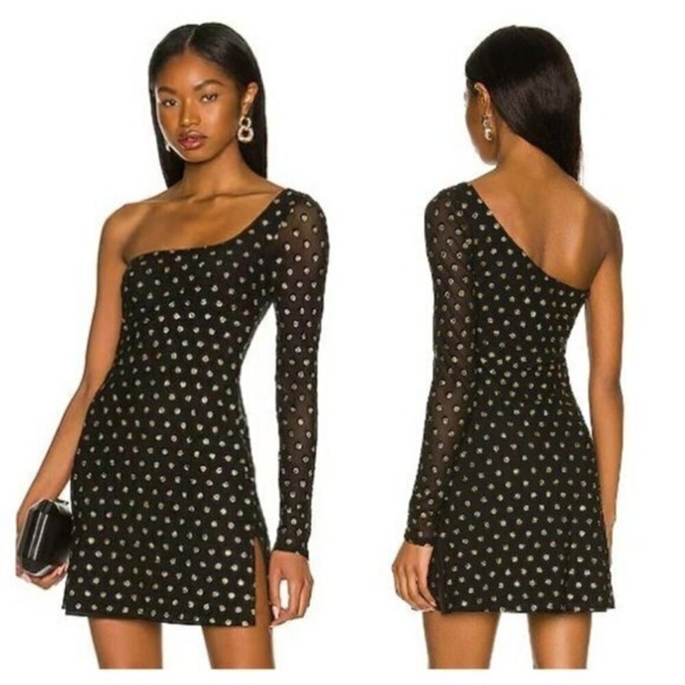 Lovers and Friends Goldie Mini Dress - Black & Gold